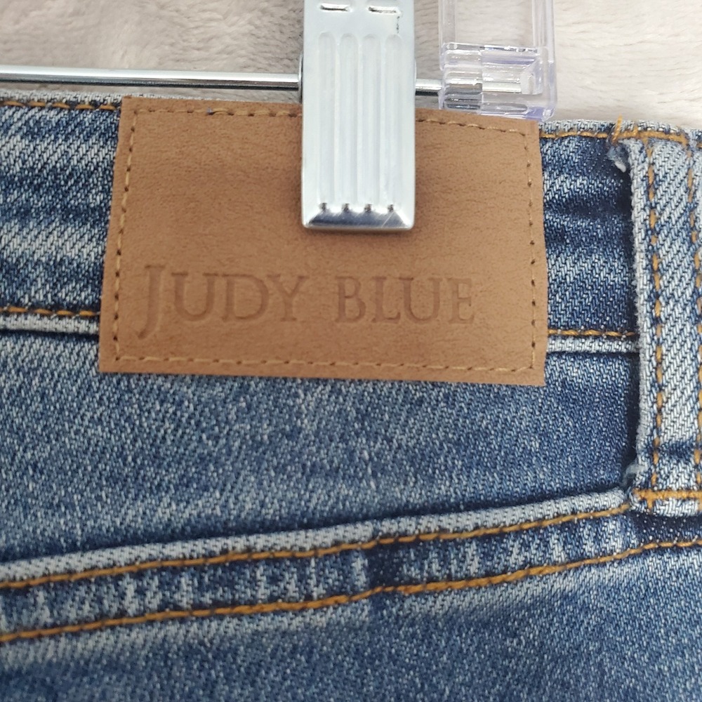 Judy Blue Jeans Womens 11/30 Straight Fit Flannel Lined Blue Stretch Denim EUC - Picture 4 of 10